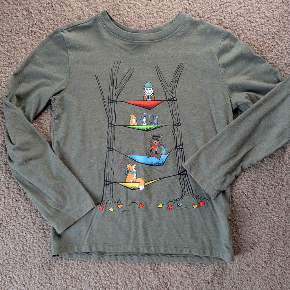 Cat & Jack Forest Animals Long Sleeve Tee